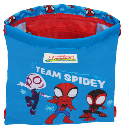 Saco azul Spidey Marvel Team Spidey con cordones rojos - 5
