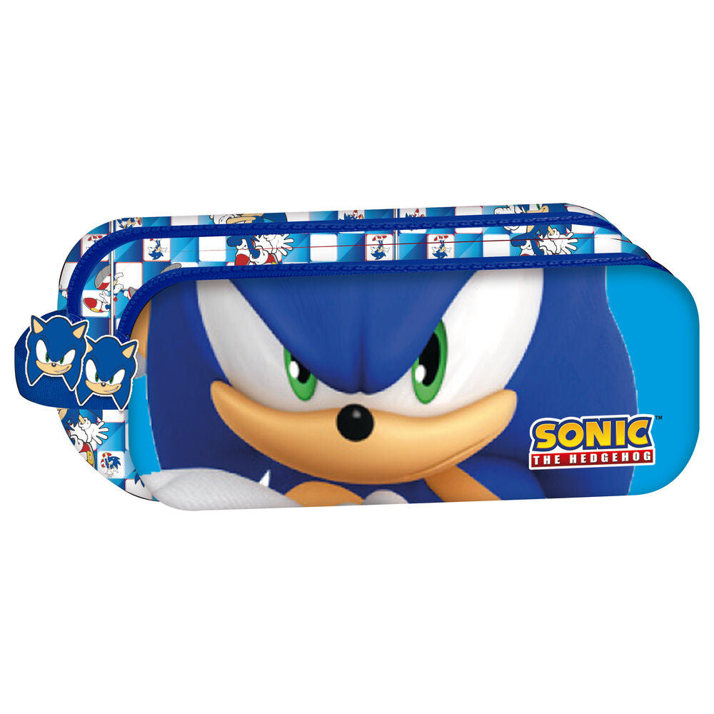 Portatodo triple azul de Sonic the Hedgehog