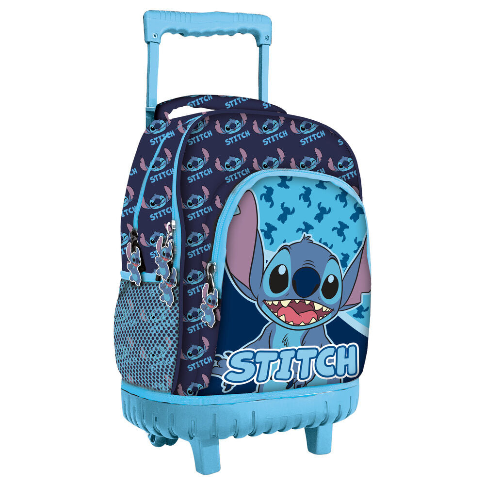 Trolley escolar azul Stitch Disney con ruedas y asa extensible - 2