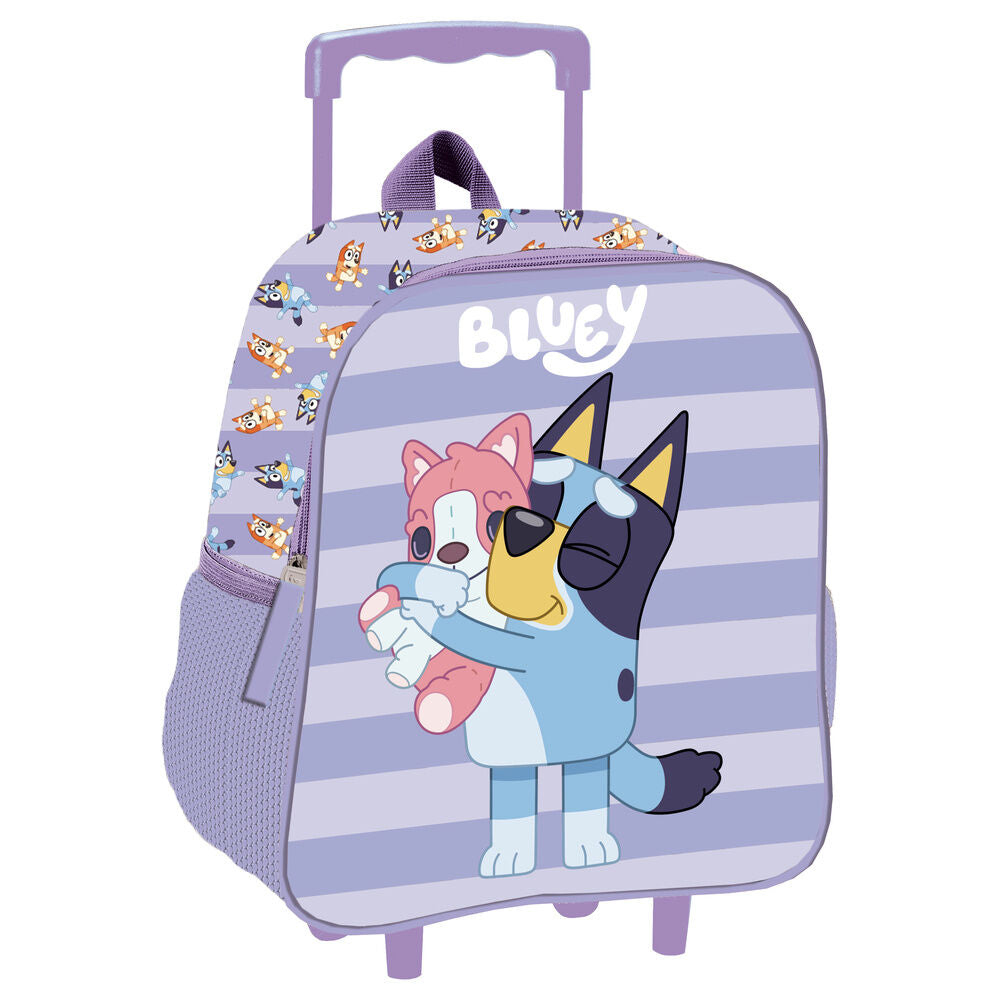 Trolley mochila 3D Bluey y Bingo en tonos azul y lila - 2