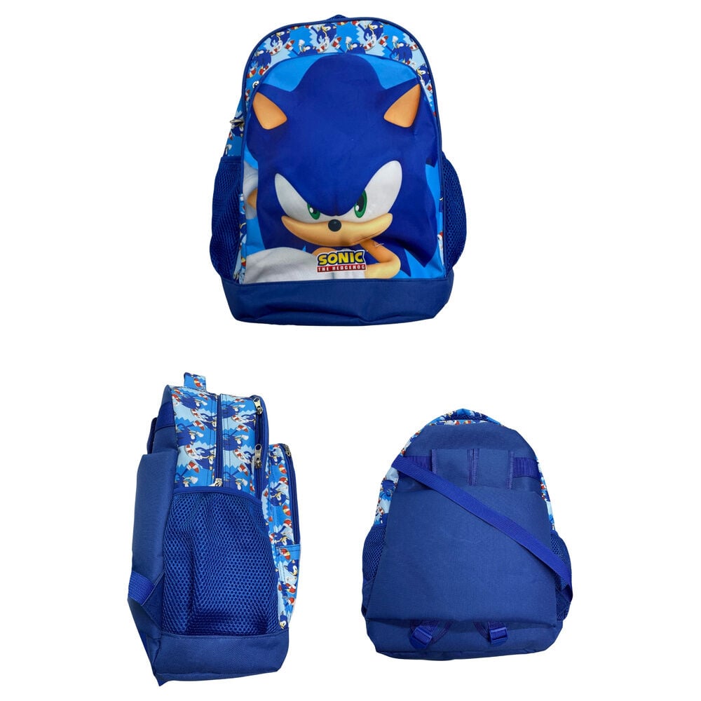 Mochila azul de Sonic the Hedgehog de 40 cm