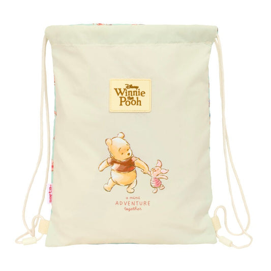 Saco crema de Winnie the Pooh y Piglet con cordones