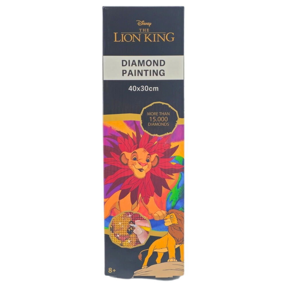 Pintura con diamantes Disney de El Rey León con Simba y otro león