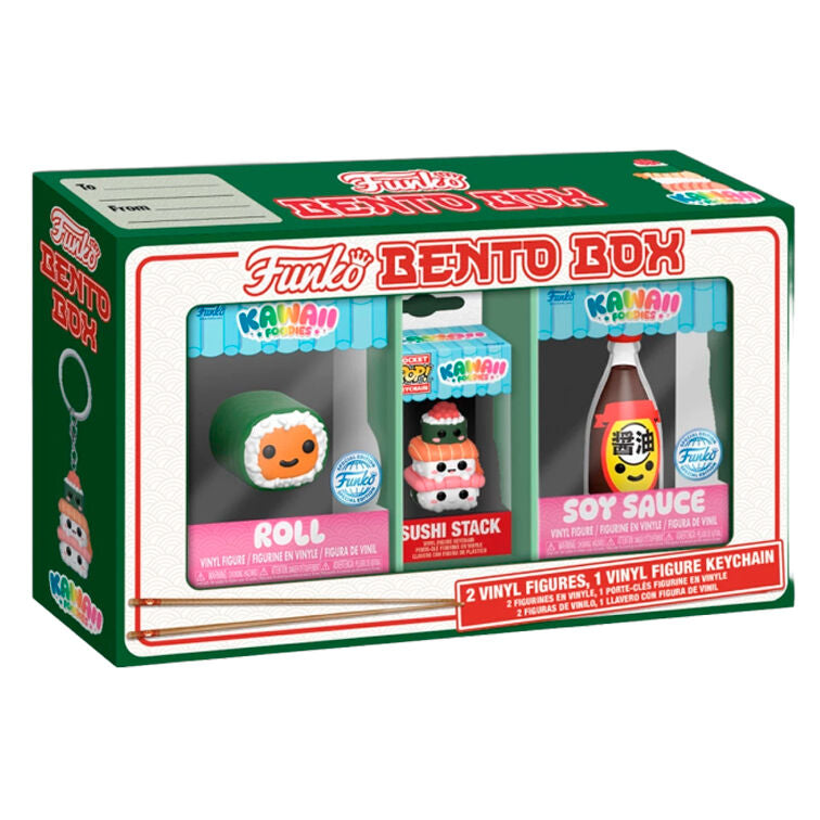 FUNKO Bento Box Kawaii Foodies con figuras de roll, sushi y salsa de soja