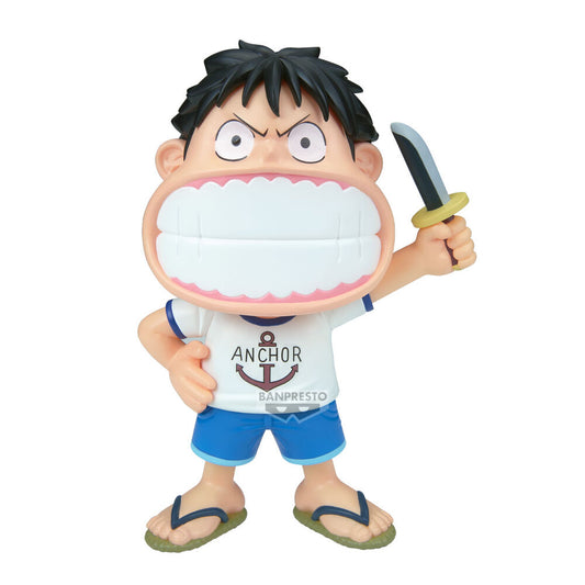 Figura de Monkey D. Luffy de One Piece con espada y camiseta de ancla