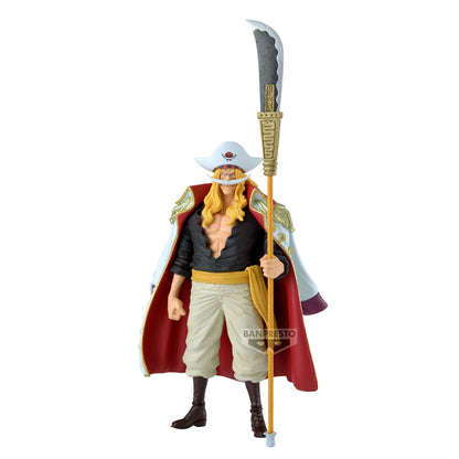 Figura de Edward Newgate de One Piece con capa y arma de asta
