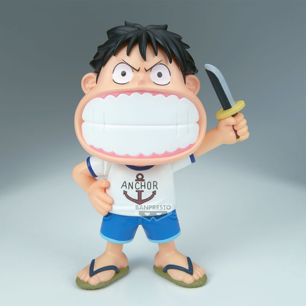 Figura de Monkey D. Luffy de One Piece con espada y camiseta de ancla - 2