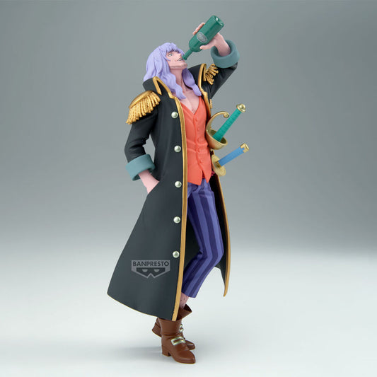 Figura de Captain John de One Piece con abrigo, dos espadas y botella - 2