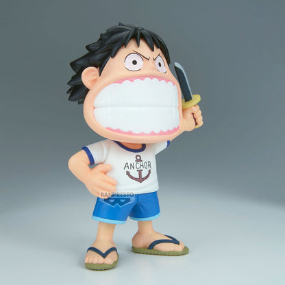 Figura de Monkey D. Luffy de One Piece con espada y camiseta de ancla - 3