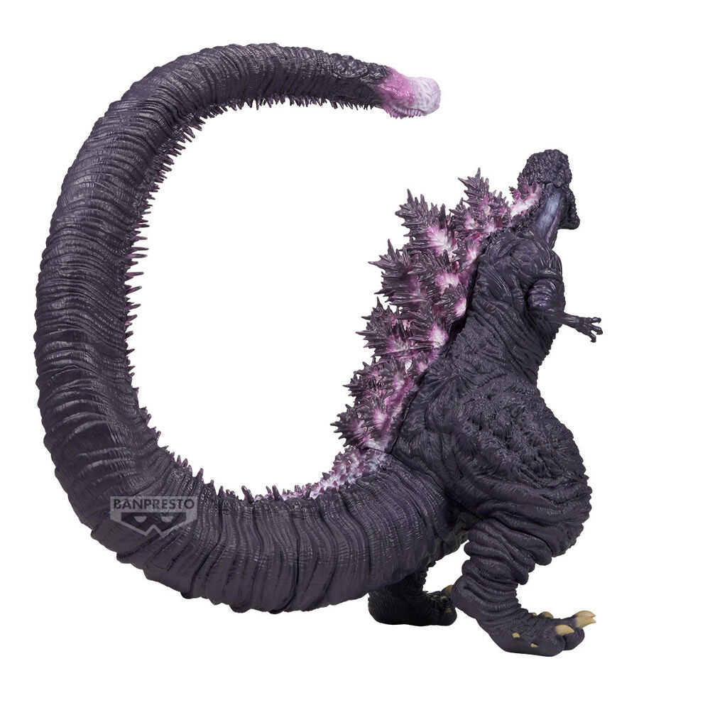 Figura Banpresto de Shin Godzilla con cola curvada y placas dorsales moradas - 3