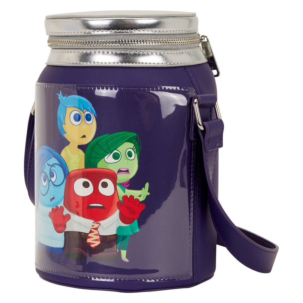 Bolso bandolera Loungefly de Del Revés 2 morado con personajes - 2