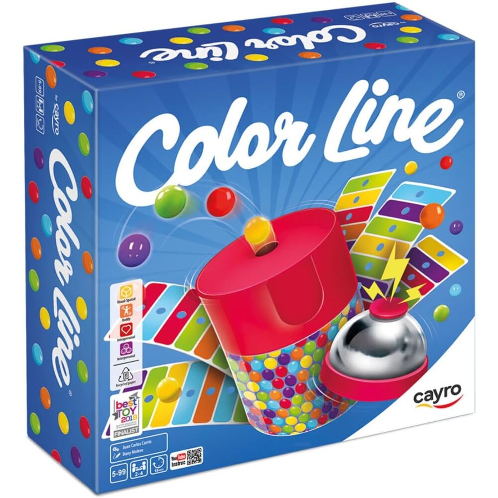 Caja del juego Color Line de CAYRO con timbre y bolas de colores
