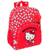 Mochila roja Hello Kitty de 42 cm con bolsillo frontal