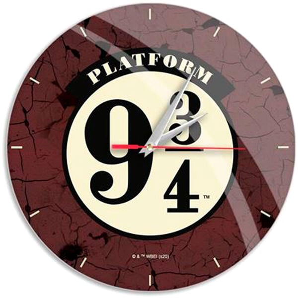 Reloj de pared Harry Potter con diseño del Andén 9 3/4