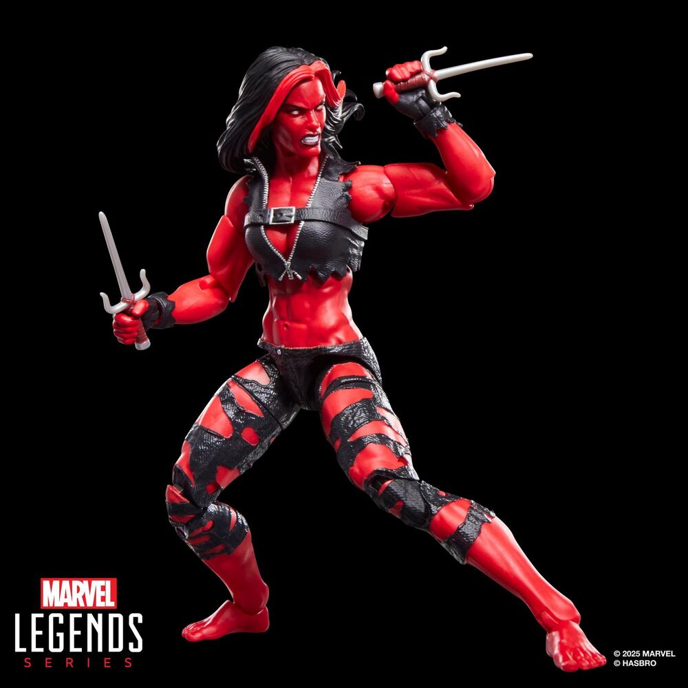 Figura articulada Red She-Hulk Marvel Legends con accesorios - 11