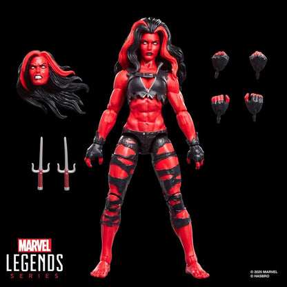 Figura articulada Red She-Hulk Marvel Legends con accesorios - 9