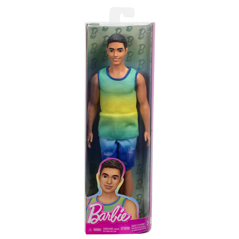 Muñeco Ken Fashionistas Barbie con camiseta degradada y pantalones vaqueros