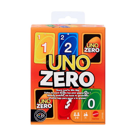 Caja del juego de cartas Mattel UNO Zero