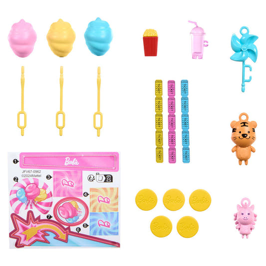 Muñeca Barbie Malibu con puesto de juegos y algodón de azúcar - 2