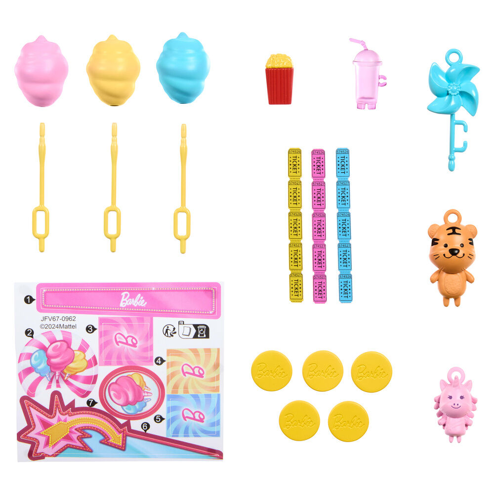 Muñeca Barbie Malibu con puesto de juegos y algodón de azúcar - 2