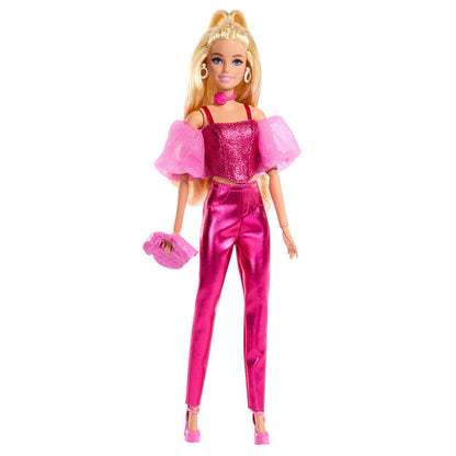 Muñeca Barbie Deluxe Style con conjunto rosa brillante y accesorios - 2