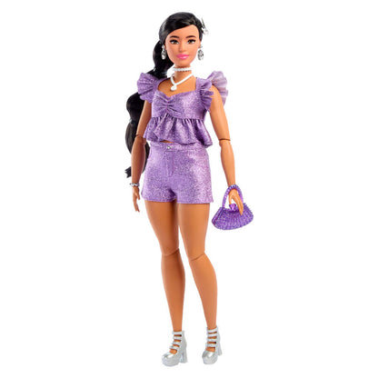 Muñeca Barbie Deluxe Style con conjunto amatista y bolso - 2