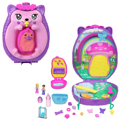 Cofre bolso Polly Pocket Mamá y bebé erizo con accesorios - 2