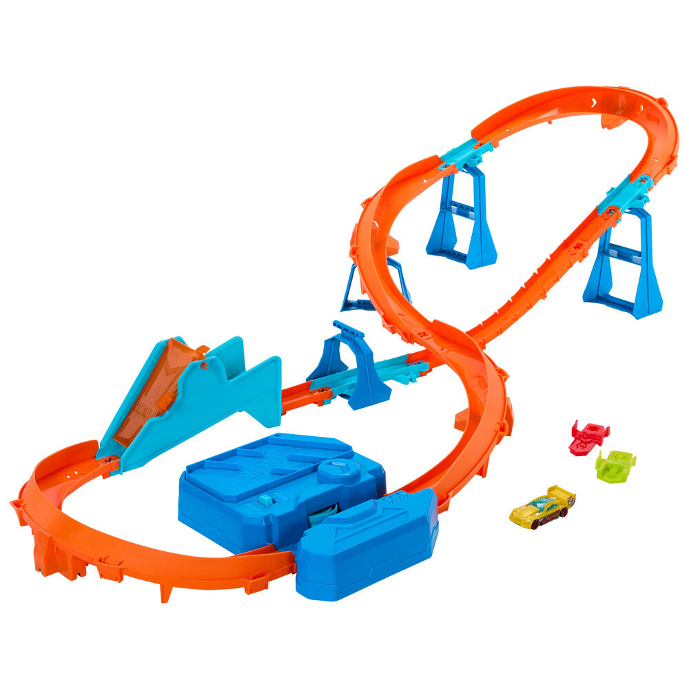 Circuito Supersalto Hot Wheels Track Creator con propulsor y coche incluido - 2