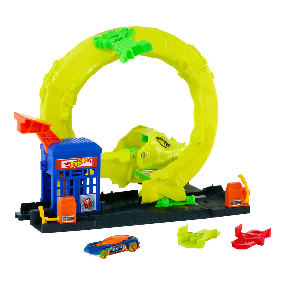 Pista Hot Wheels City Ataque Espiral de la Serpiente con coche - 2