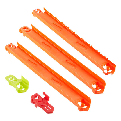 Pack Track Creator Hot Wheels con pistas rectas naranjas y adaptadores - 3