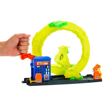 Pista Hot Wheels City Ataque Espiral de la Serpiente con coche - 3