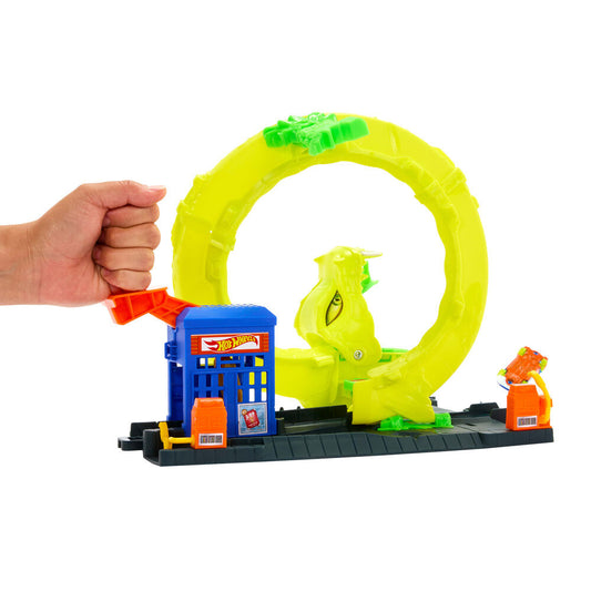 Pista Hot Wheels City Ataque Espiral de la Serpiente con coche - 3
