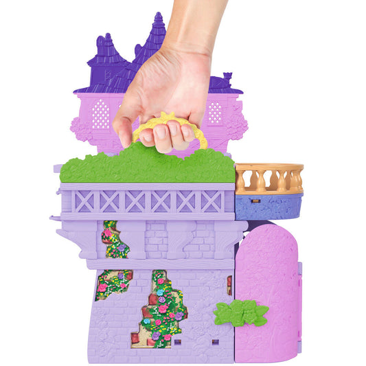 Mini castillo de Rapunzel Disney abierto con muñeca, cama y accesorios - 4