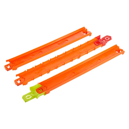 Pack Track Creator Hot Wheels con pistas rectas naranjas y adaptadores - 4