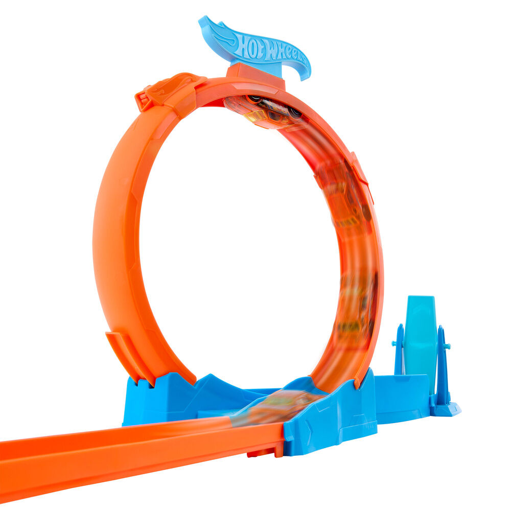 Pack de pista triple looping Hot Wheels Track Creator con coche - 4