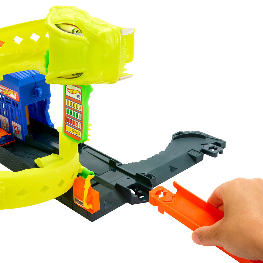 Pista Hot Wheels City Ataque Espiral de la Serpiente con coche - 4