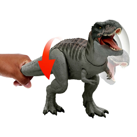 Dinosaurio T-Rex Mattel Jurassic World Power Devour con la mandíbula abierta - 4