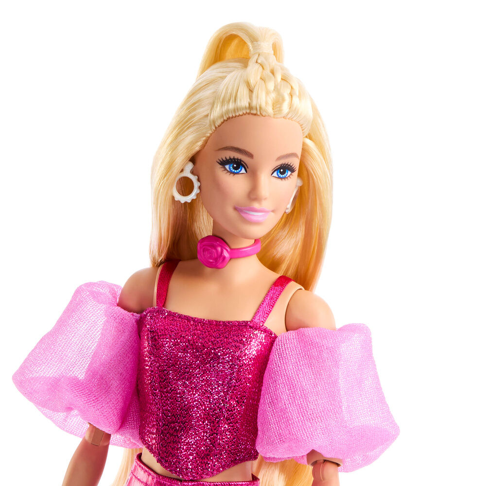 Muñeca Barbie Deluxe Style con conjunto rosa brillante y accesorios - 4