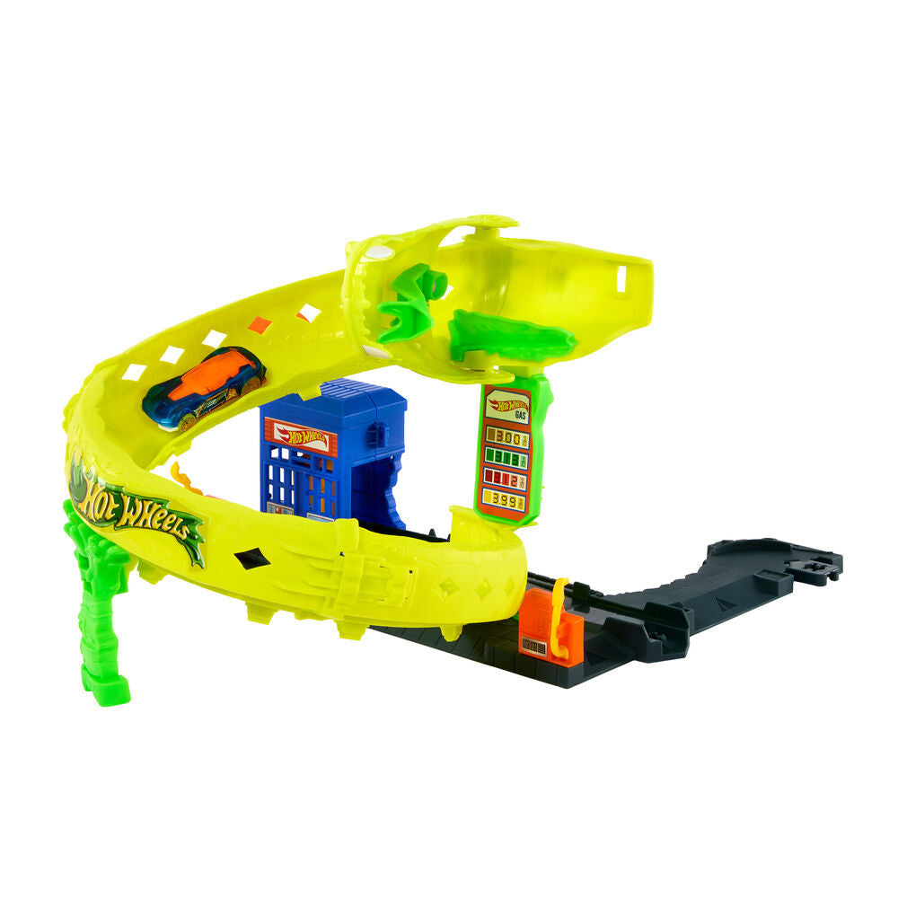 Pista Hot Wheels City Ataque Espiral de la Serpiente con coche - 5