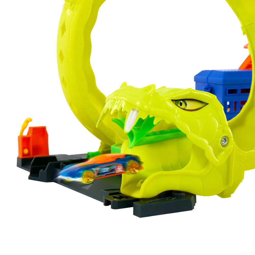 Pista Hot Wheels City Ataque Espiral de la Serpiente con coche - 6