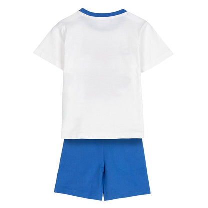 Conjunto infantil Spidey Marvel con camiseta blanca y pantalón corto azul - 2