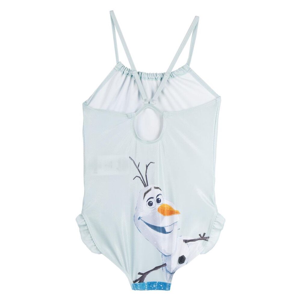 Bañador infantil Frozen Disney azul claro con Elsa y volantes - 2