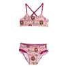 Bikini infantil rosa de La Casa de Muñecas de Gabby con tirantes cruzados
