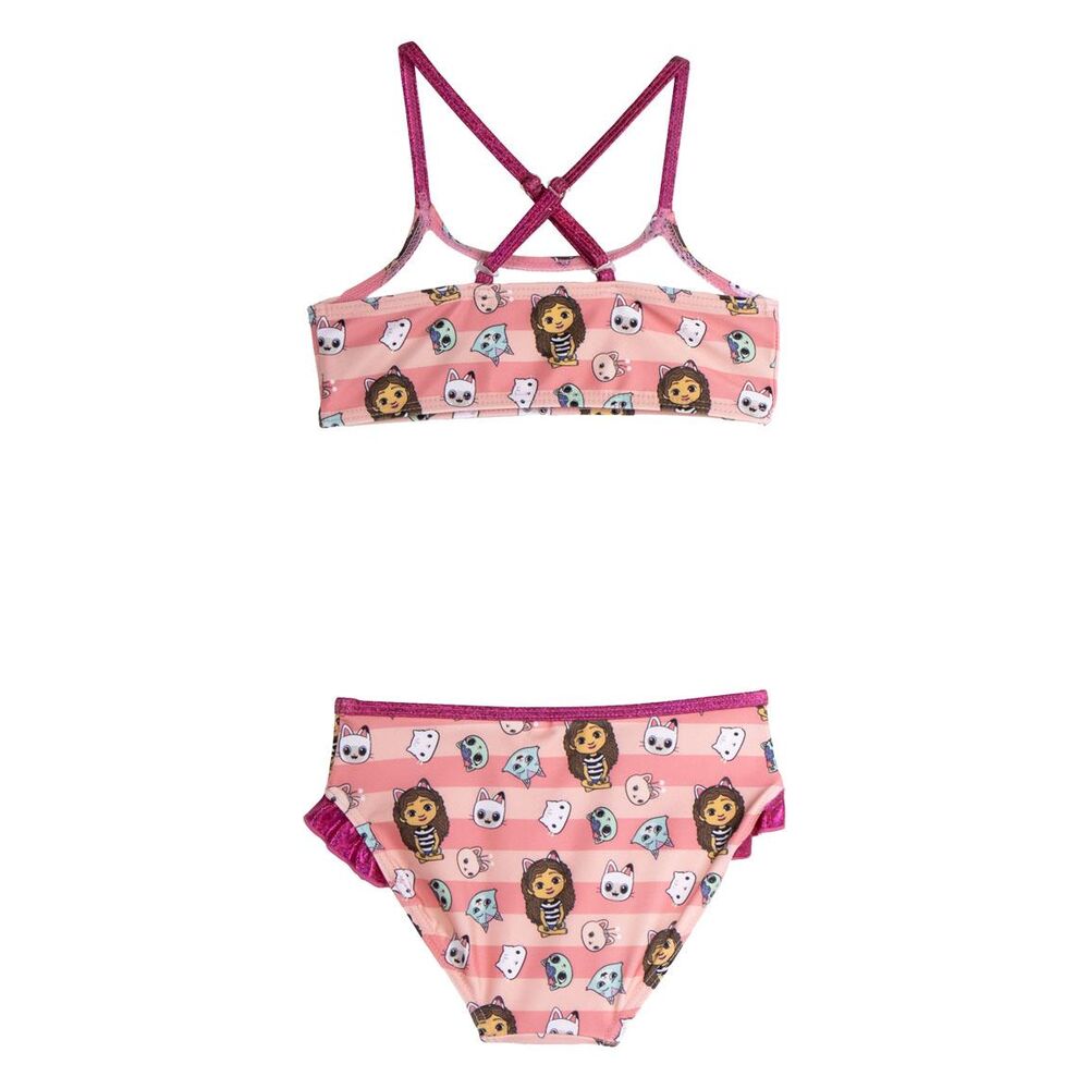 Bikini infantil rosa de La Casa de Muñecas de Gabby con tirantes cruzados - 2