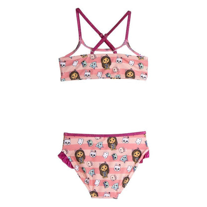 Bikini infantil rosa de La Casa de Muñecas de Gabby con tirantes cruzados - 2