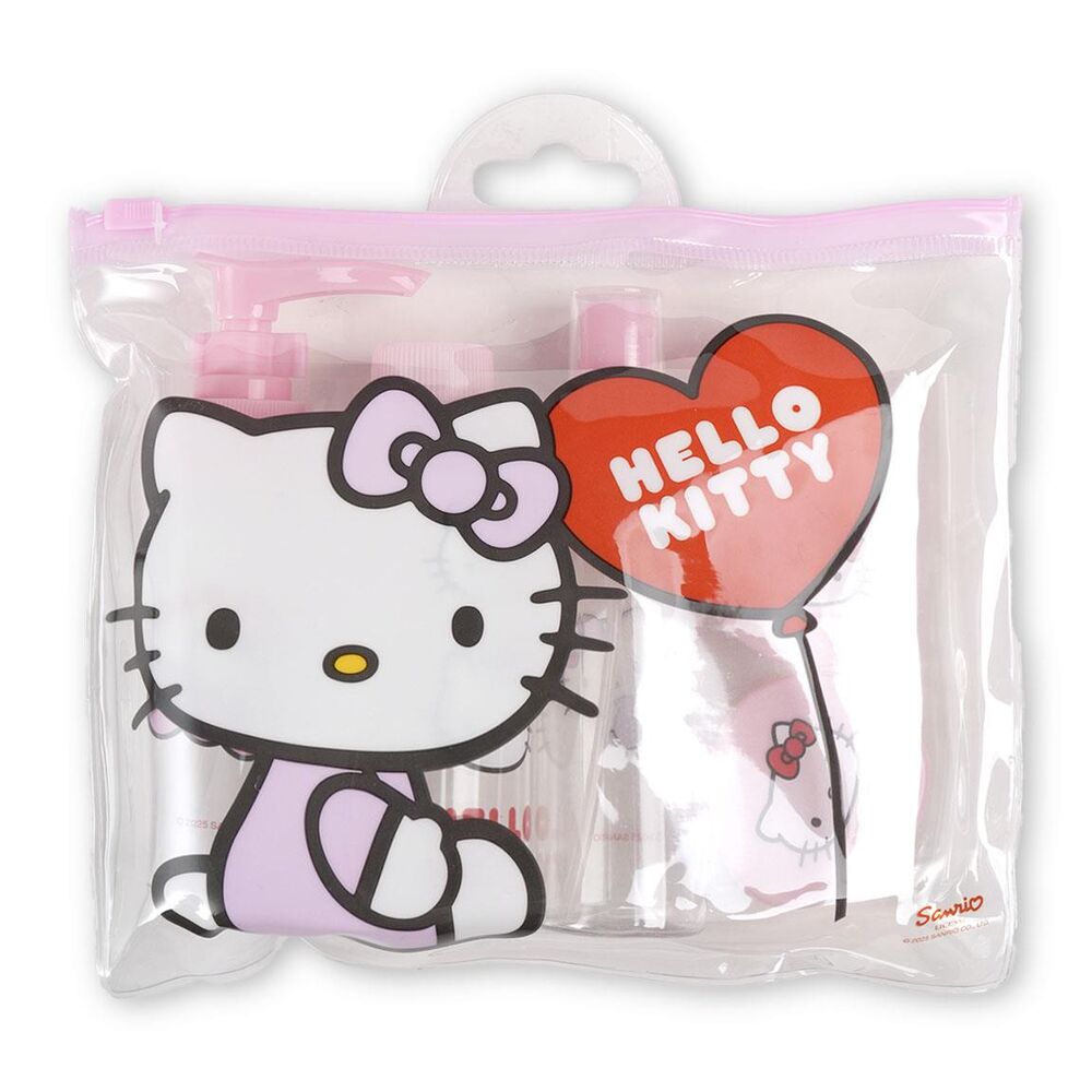 Set de cuidado personal Hello Kitty con tres botellas y dos tarros - 2