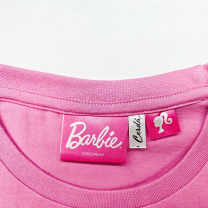 Pijama Barbie rosa de camiseta de manga corta y pantalón corto - 3