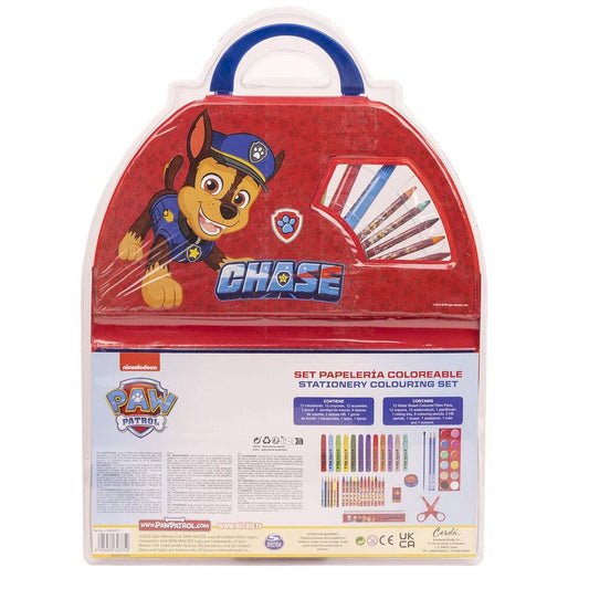 Set de papelería Paw Patrol de 50 piezas en estuche rojo con asa - 3