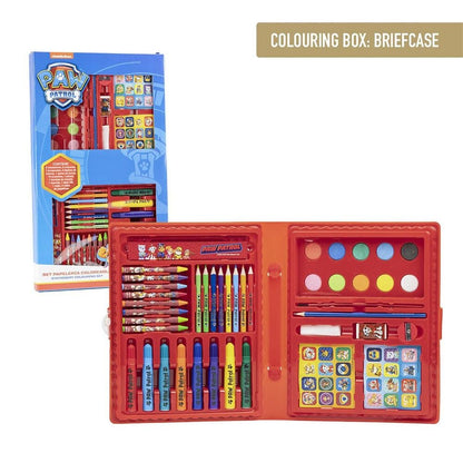 Maletín de papelería para colorear Paw Patrol con lápices y acuarelas