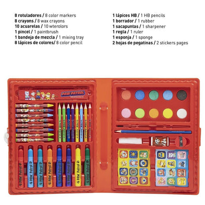 Maletín de papelería para colorear Paw Patrol con lápices y acuarelas - 4